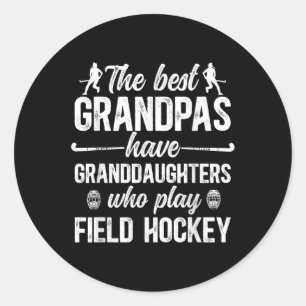 Beste veldhockey opa veldhockeyspeler groot ronde sticker