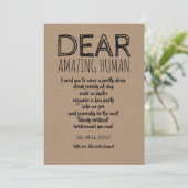 Beste verbazingwekkende menselijke grappige bruids kaart (Staand voorkant)