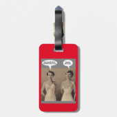 Beste verdraaide zuster ooit bagagelabel (Achterkant verticaal)