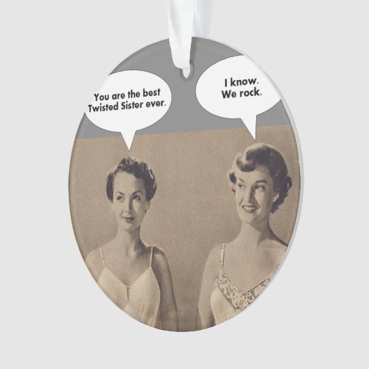 Beste verdraaide zuster ooit ornament (voorkant)