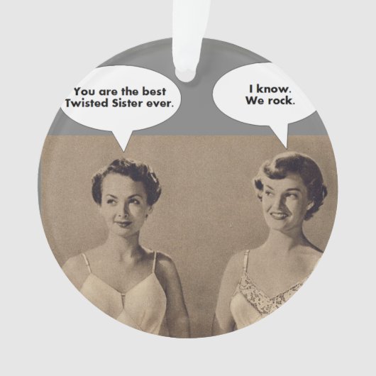 Beste verdraaide zuster ooit ornament (voorkant)