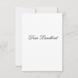 Beste verhuurder wenskaart bedankkaart