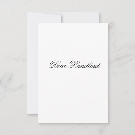 Beste verhuurder wenskaart bedankkaart (Voorkant)