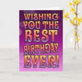 Beste verjaardag ooit - Birthday Card Colorful Pur Kaart (Gele Bloem)