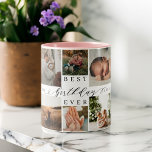 Beste verjaardag ooit Elegant Script 8 Fotocollage Tweekleurige Koffiemok<br><div class="desc">Stuur een mooi gepersonaliseerd cadeau met deze speciale gepersonaliseerde familiefoto collage om uw speciale familiefoto's en herinneringen weer te geven. Ons ontwerp heeft een eenvoudig 8-fotocollage rasterontwerp met "Beste verjaardag ooit" ontworpen in een prachtige handgeschreven zwarte scriptstijl en serif tekstkoppeling. Pas aan met jaar gevestigd. Opmerking: de tekstkleur "beste verjaardag...</div>