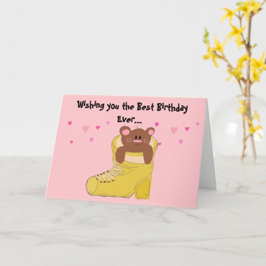 Beste verjaardag ooit kaart (Gele Bloem)