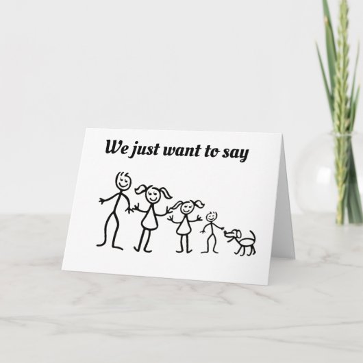 **BESTE VERJAARDAG OOIT** VAN ONS GEZIN TOT **** KAART (Voorkant)