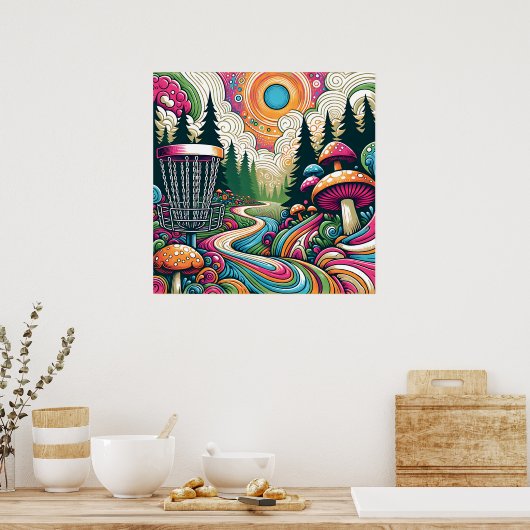 Beste verjaardag van Par | Retroschijfgolf Poster (Keuken)