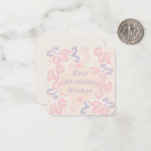 Beste verjaardag wil notitiekaartje (Voorkant / Achterkant in situ)