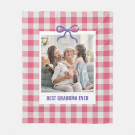 Beste verjaardagscadeau voor oma met eigen foto en fleece deken