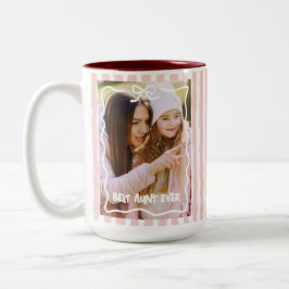 Beste verjaardagscadeau voor tante met aangepaste tweekleurige koffiemok