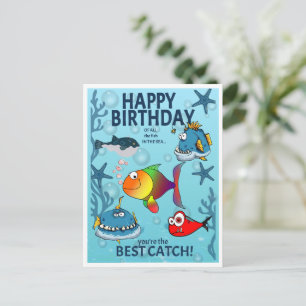 Beste verjaardagscatch feestdagenkaart