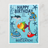 Beste verjaardagscatch feestdagenkaart (Voorkant)