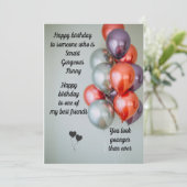 beste verjaardagscitaten  kaart (Staand voorkant)