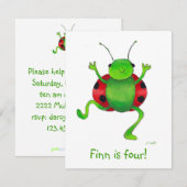 beste verjaardagsuitnodiging kaart (Voorkant / Achterkant)