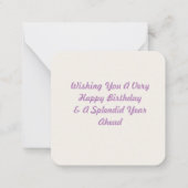 Beste verjaardagswensen notitiekaartje (Achterkant)