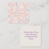 Beste verjaardagswensen notitiekaartje (Voorkant / Achterkant)