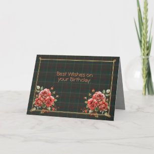 Beste verjaardagswensen Ontario-tartan Kaart