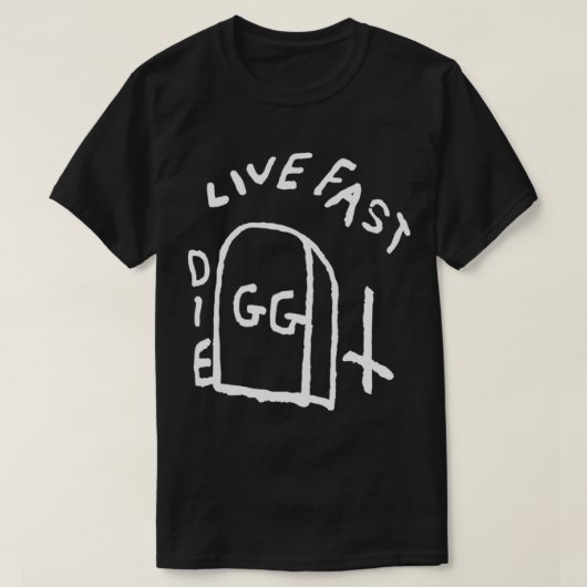 Beste verkoop - Allin GG Allin White en Black Esse T-shirt (Design voorkant)