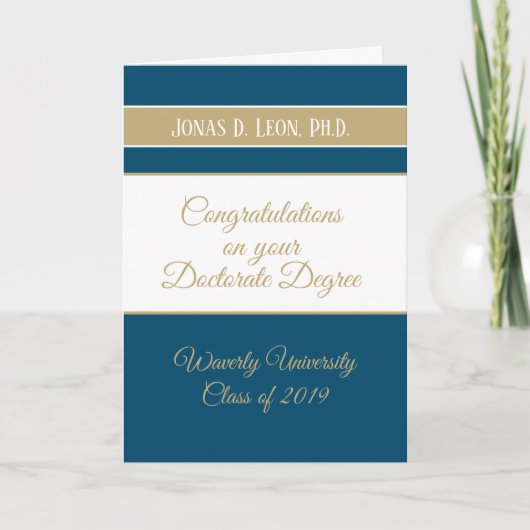 Beste verkoper! Doctoraat afstudeerder kaart (Ph.D (Voorkant)