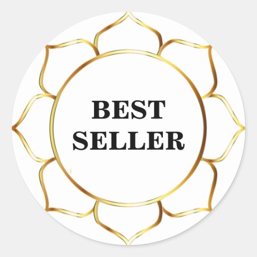 Beste verkoper Golden Lotus Flower Ronde Sticker (Voorkant)