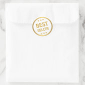 Beste Verkoper Goud Ronde Sticker (Tas)