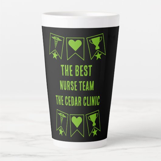 Beste verpleegkundig team latte mok (Voorkant)