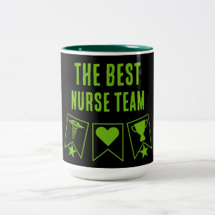 Beste verpleegkundig team tweekleurige koffiemok