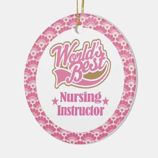 Beste verpleegkundige instructeur keramisch ornament (Links)