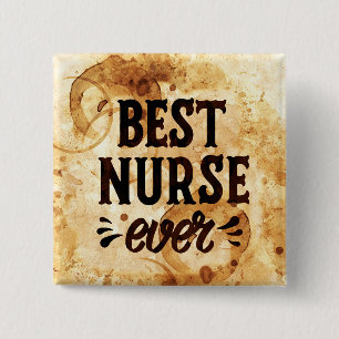 Beste verpleegkundige Mok Vierkante Button 5,1 Cm