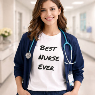 Beste verpleegkundige ooit kalligrafie t-shirt