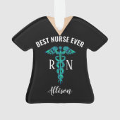 Beste verpleegkundige ooit medisch kaduceus, geper ornament (achterkant)