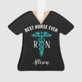 Beste verpleegkundige ooit medisch kaduceus, geper ornament (voorkant)