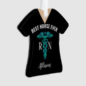 Beste verpleegkundige ooit medisch kaduceus, geper ornament (voorkant)