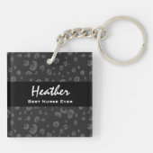 Beste verpleegkundige ooit - Zwarte Leopard Cadeau Sleutelhanger (Achterkant)
