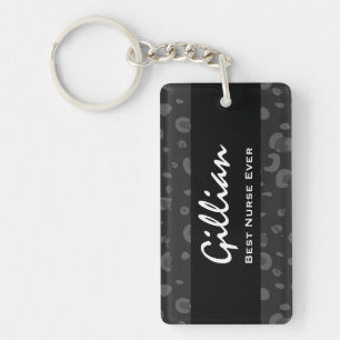 Beste verpleegkundige ooit - Zwarte Leopard Cadeau Sleutelhanger