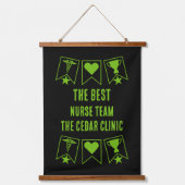 Beste Verpleegkundige Team Hangend Wandkleed (Voorkant)