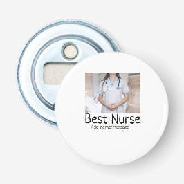 Beste verpleegkundige voeg foto naam tekst arts ho button flesopener
