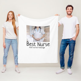 Beste verpleegkundige voeg foto naam tekst arts ho fleece deken