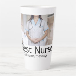 Beste verpleegkundige voeg foto naam tekst arts ho latte mok