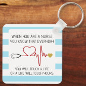 beste Verpleegkundige waardering label Sleutelhanger (Achterkant)