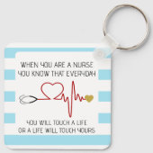 beste Verpleegkundige waardering label Sleutelhanger (Achterkant)