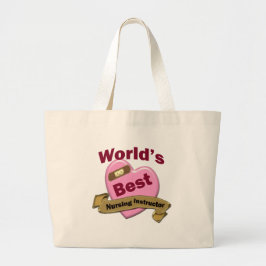 Beste verpleegkundige wereldwijd grote tote bag
