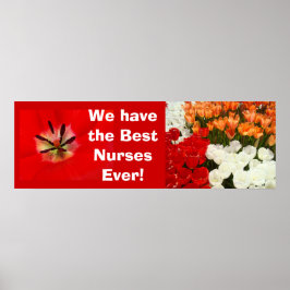 Beste Verpleegkundigen Ooit poster banner Tulp Blo