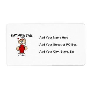 Beste verpleegkundigen, overhemden en geschenken etiket