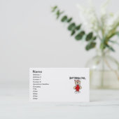 Beste verpleegkundigen, overhemden en geschenken visitekaartje (Staand voorkant)