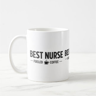 Beste Verpleegster aangedreven door koffie mok