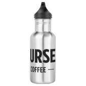 Beste Verpleegster Aangedreven Door Koffie Waterfl Waterfles (Rechts)