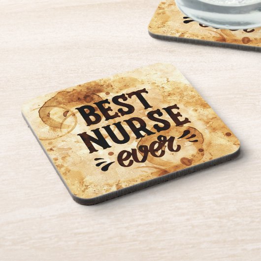 Beste verpleegster bier onderzetter (Linkerzijde)