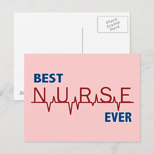 Beste verpleegster briefkaart (Voorkant / Achterkant)
